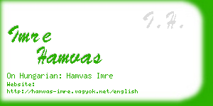 imre hamvas business card